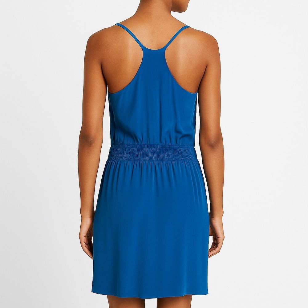 Amanda Uprichard “Mara” Unlined Silk MiniDress in Electric Blue, size L